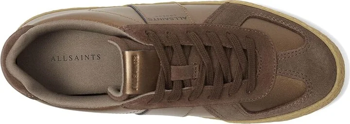 AllSaints Jaimee Met Sneakers Women's Shoes Bronze Brown : 6 M, Leather/Suede - Image 2
