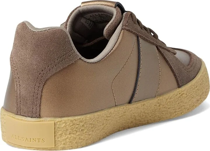 AllSaints Jaimee Met Sneakers Women's Shoes Bronze Brown : 6 M, Leather/Suede - Image 4