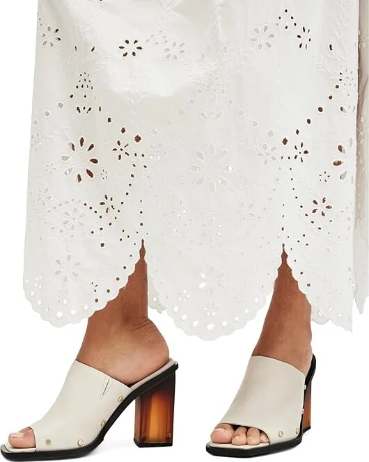 AllSaints Kelly Plexi Mule High Women's Heels Parchment White : 11 M, Leather - Image 4