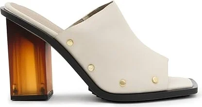 AllSaints Kelly Plexi Mule High Women's Heels Parchment White : 11 M, Leather - Image 5