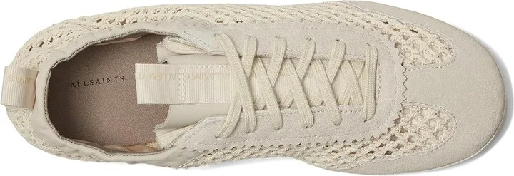 AllSaints Kenny Woven Runner Women's Shoes Chalk White : 9.5 M, Leather - Image 2