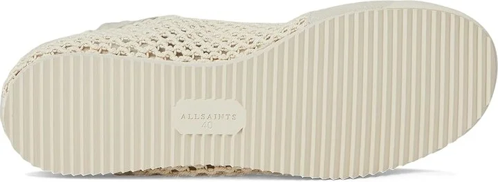 AllSaints Kenny Woven Runner Women's Shoes Chalk White : 9.5 M, Leather - Image 3