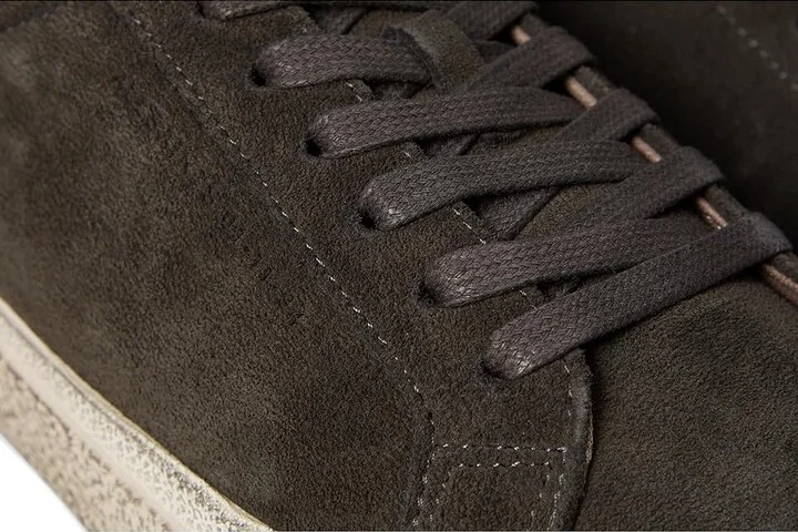 AllSaints Klop Suede Low Top Men's Shoes Warm Grey : 7 M - Image 7