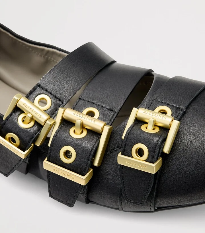 AllSaints Leather Aurora Ballet Flats - Image 5