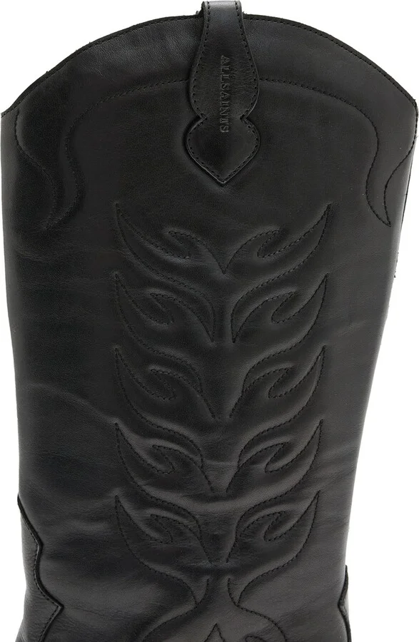 AllSaints Leather Dolly Cowboy Boots 60 - Image 4