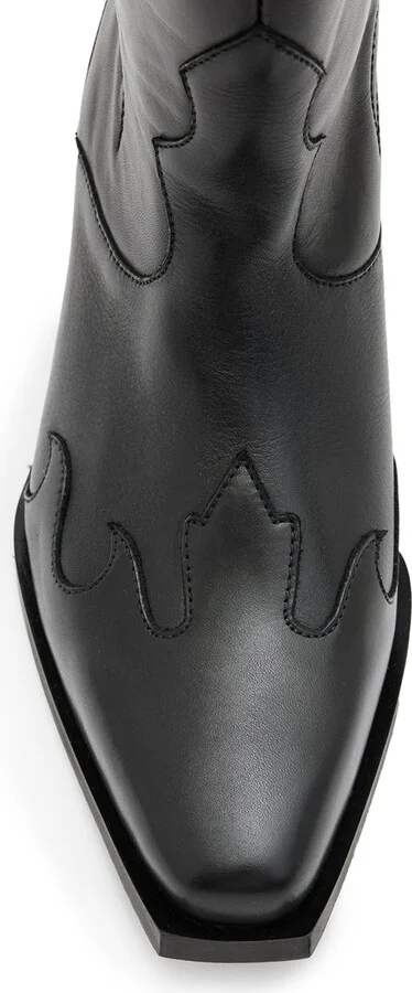 AllSaints Leather Dolly Cowboy Boots 60 - Image 6