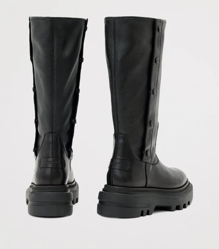 AllSaints Leather Dolly Stud Boots - Image 3