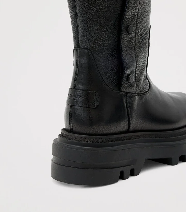 AllSaints Leather Dolly Stud Boots - Image 5