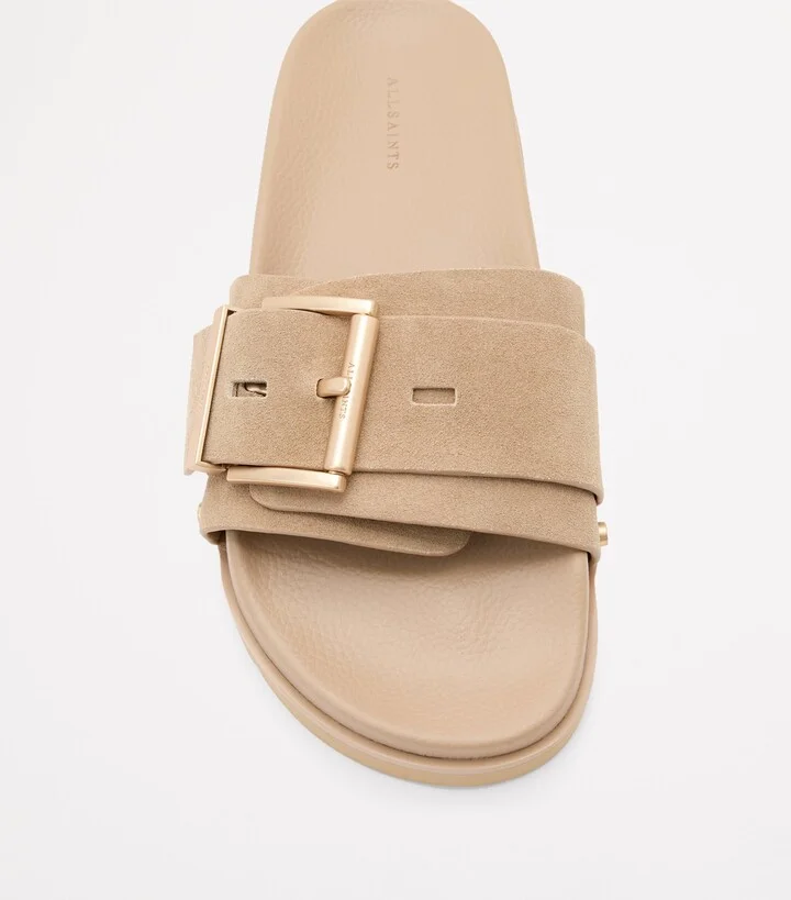 AllSaints Leather Ellie Stud Slides - Image 4