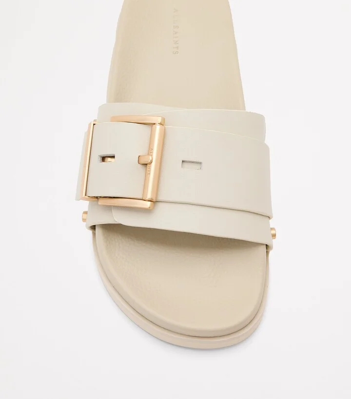 AllSaints Leather Ellie Stud Slides - Image 4