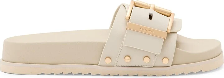 AllSaints Leather Ellie Stud Slides