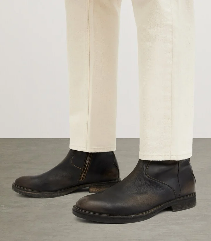 AllSaints Leather Lang Ankle Boots - Image 2