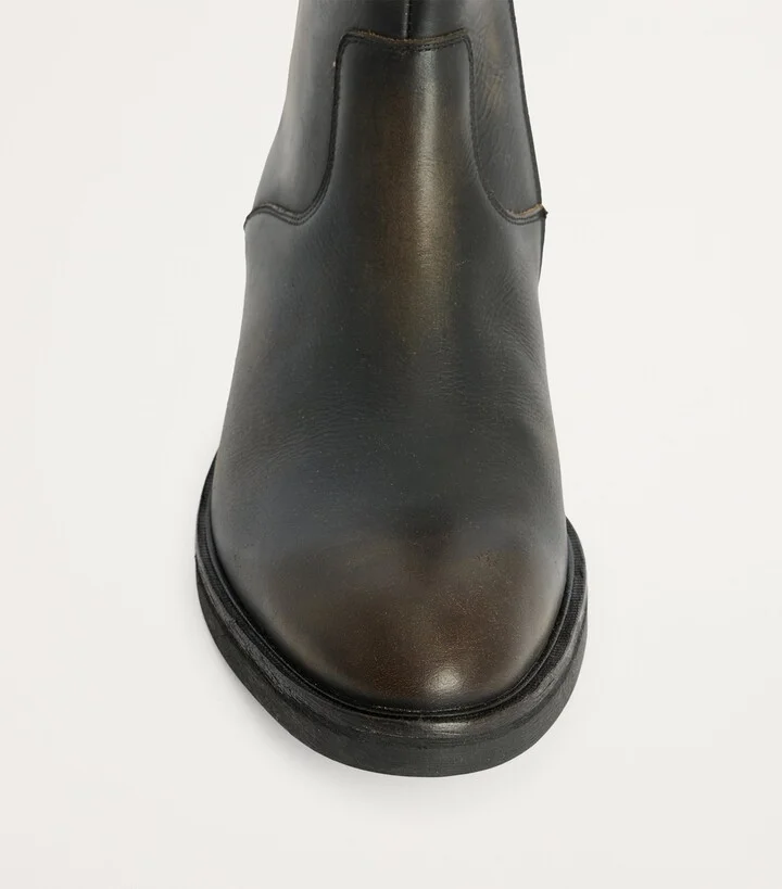 AllSaints Leather Lang Ankle Boots - Image 4