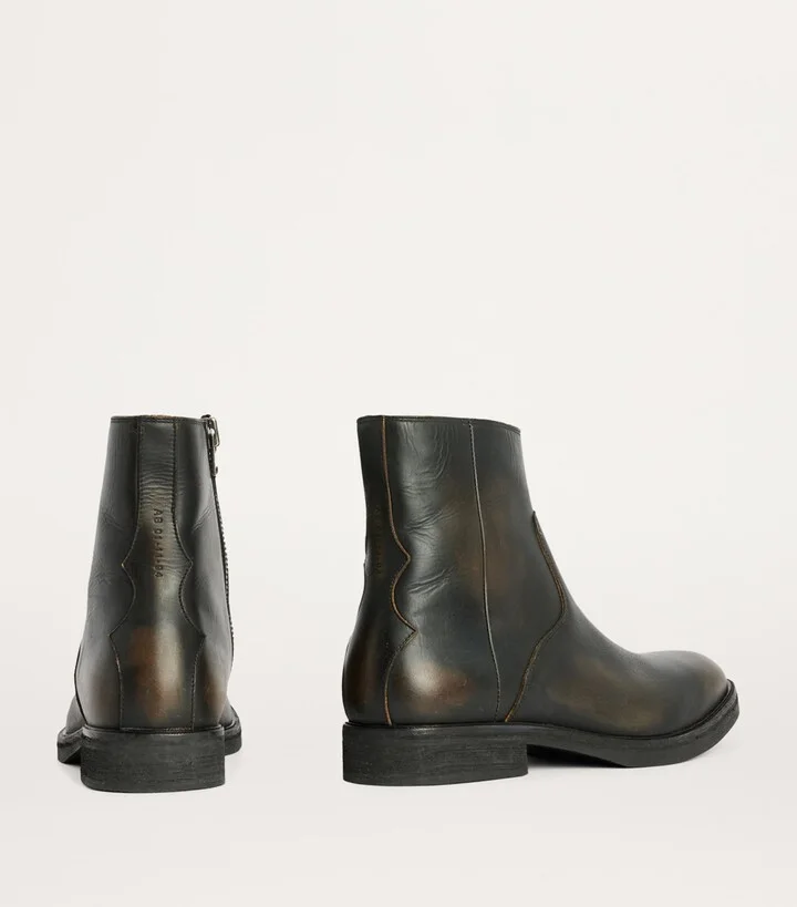 AllSaints Leather Lang Ankle Boots - Image 5