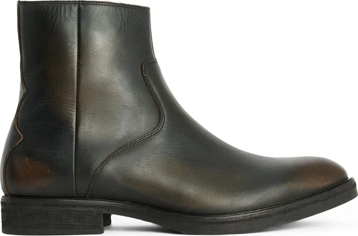 AllSaints Leather Lang Ankle Boots