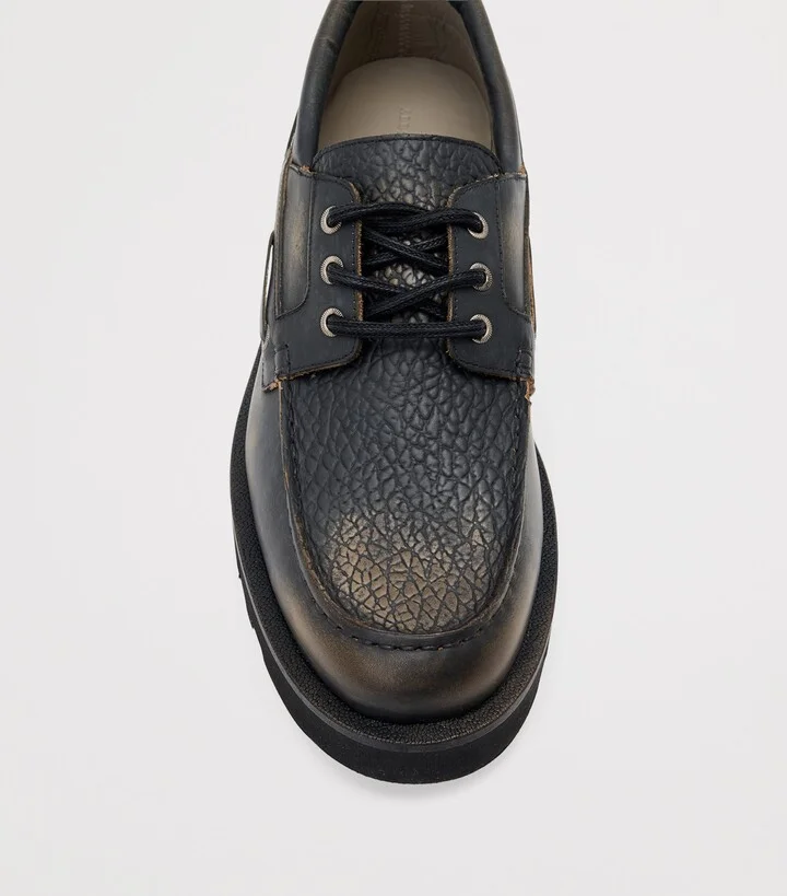 AllSaints Leather Skiff Boat Shoes - Image 2