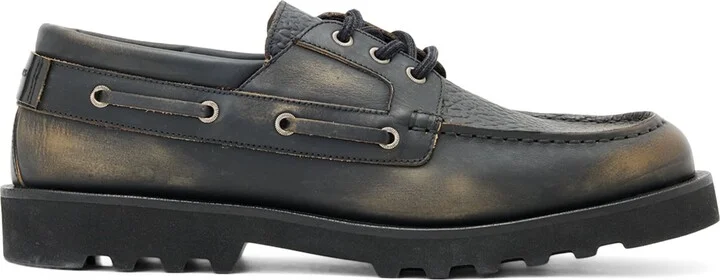 AllSaints Leather Skiff Boat Shoes