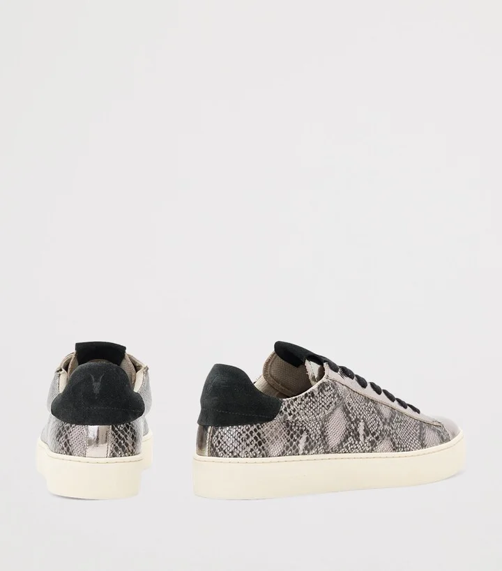 AllSaints Leather Snake-Effect Shana Sneakers - Image 4