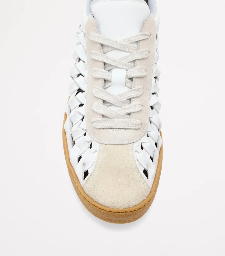 AllSaints Leather-Suede Woven Thelma Sneakers - Image 4