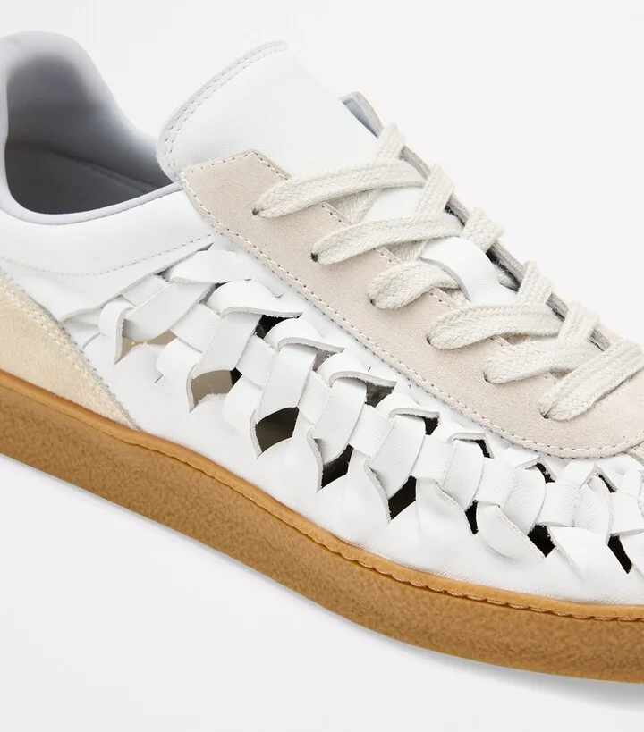 AllSaints Leather-Suede Woven Thelma Sneakers - Image 5