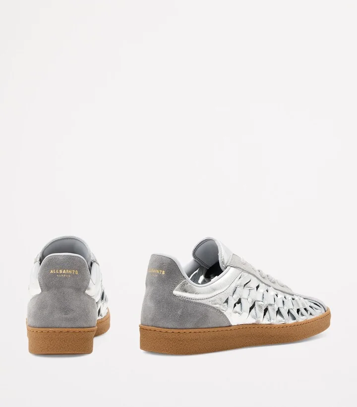 AllSaints Leather-Suede Woven Thelma Sneakers - Image 3