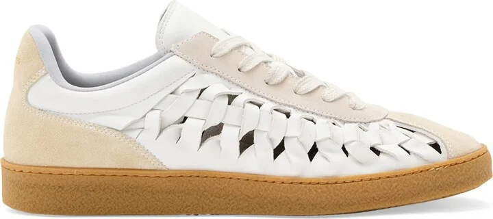 AllSaints Leather-Suede Woven Thelma Sneakers