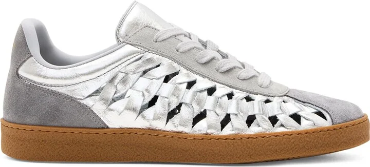 AllSaints Leather-Suede Woven Thelma Sneakers