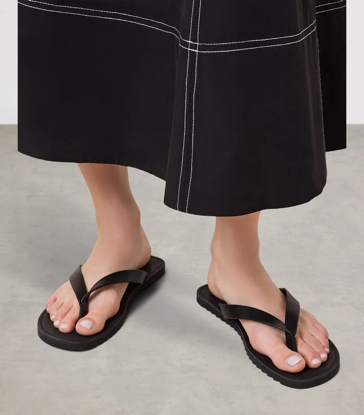 AllSaints Leather Sydney Flip Flops - Image 2