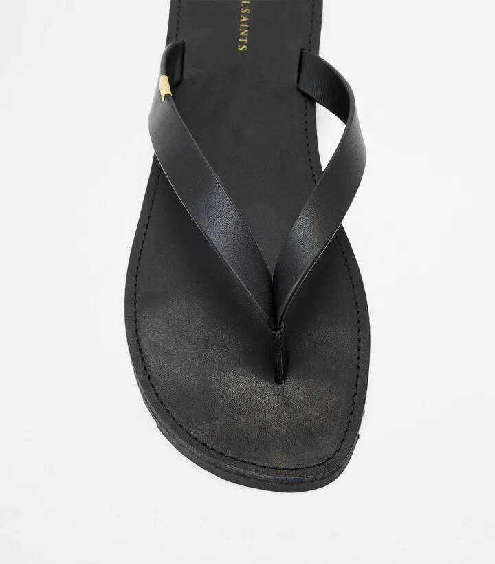 AllSaints Leather Sydney Flip Flops - Image 4