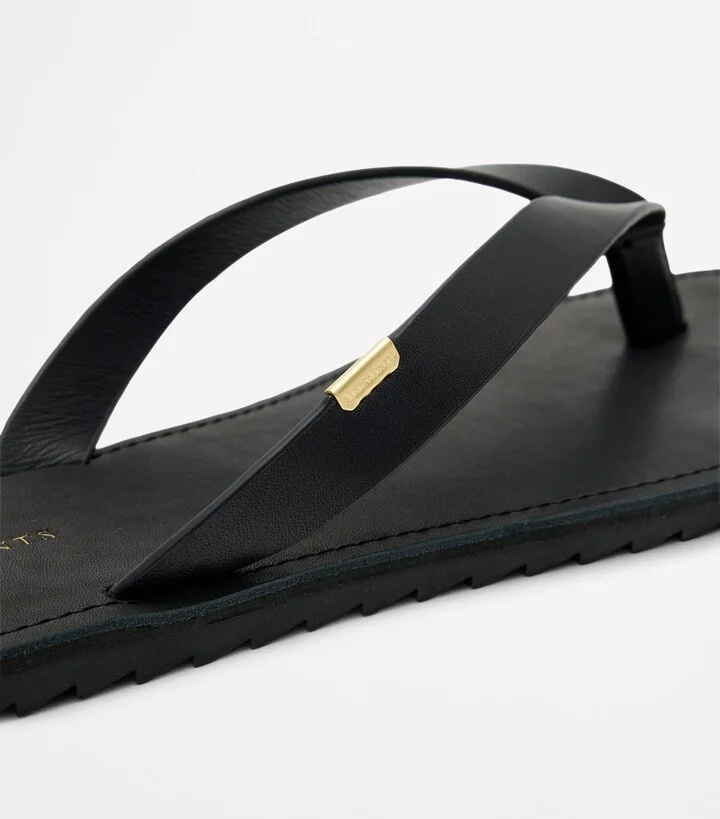 AllSaints Leather Sydney Flip Flops - Image 6