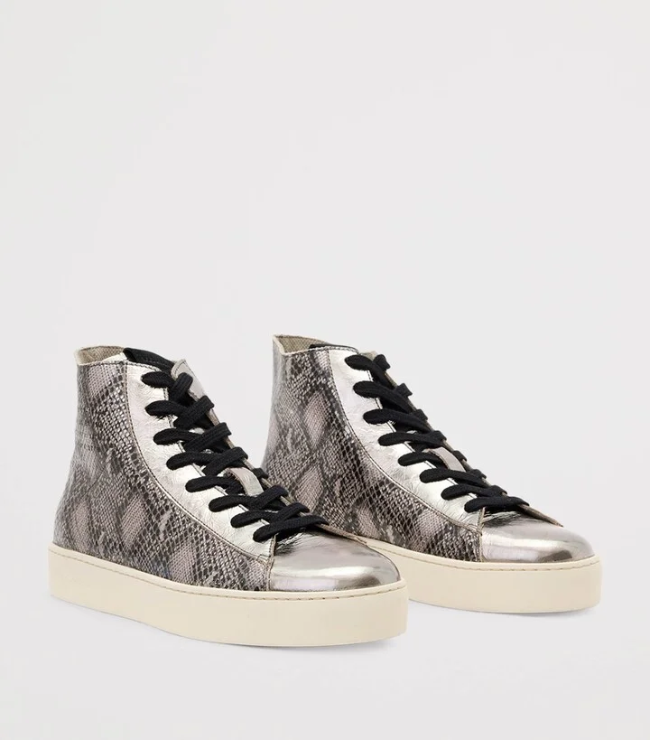AllSaints Leather Tana High-Top Sneakers - Image 4