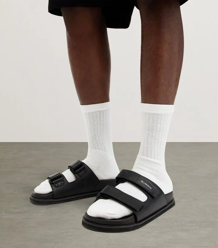 AllSaints Leather Vex Sandals - Image 2