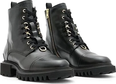 AllSaints Lydia Boots Women's Boots Black : 6 M, Leather