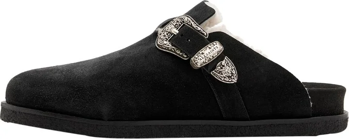 AllSaints Men's Carlo Shearling Mule Clog