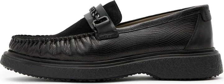 AllSaints Men's Gibbs Leather Chain Loafers Shoes