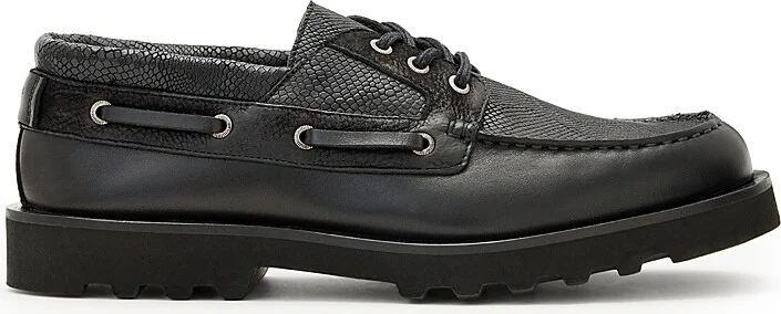 Allsaints Men's Skiff Leather Boat Shoes