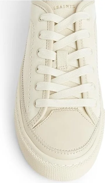 AllSaints Milla Canvas Sneaker Women's Slippers White : 6 M, Leather - Image 2