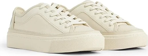 AllSaints Milla Canvas Sneaker Women's Slippers White : 6 M, Leather