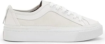 AllSaints Milla Suede Sneakers Women's Shoes Chalk White : 9 M, Leather/Suede - Image 5