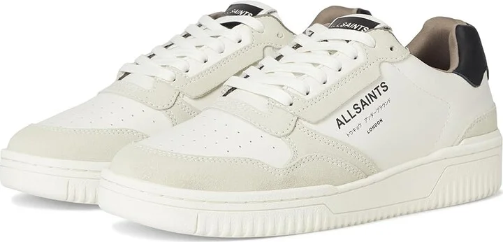 AllSaints Regan Low Top Men's Lace-up Boots Chalk White/Black 1 : 10 M, Leather/Rubber