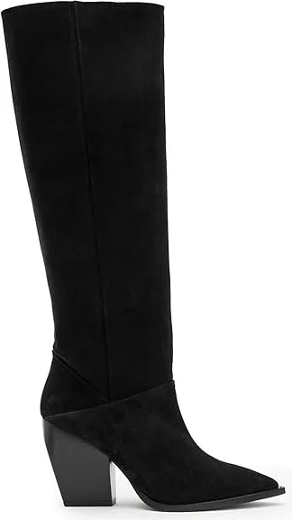 AllSaints Roberta Suede Boots Women's Boots Black : 7 M, Leather - Image 5