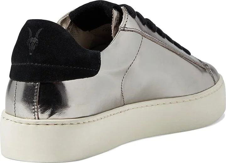 AllSaints Shana Metallic Sneaker Women's Shoes Silver : 6 M, Leather - Image 4