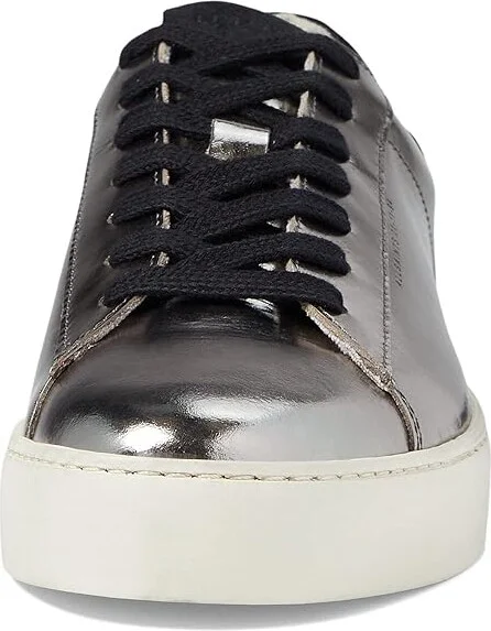 AllSaints Shana Metallic Sneaker Women's Shoes Silver : 6 M, Leather - Image 5