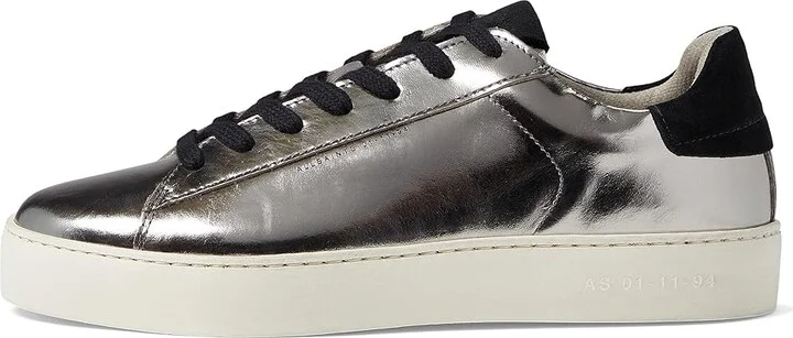 AllSaints Shana Metallic Sneaker Women's Shoes Silver : 6 M, Leather - Image 6