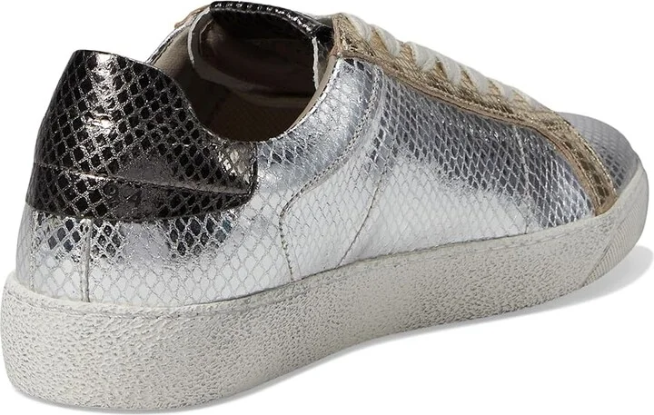AllSaints Sheer Metallic Sneaker Women's Shoes Silver/Gold : 6 M, Leather - Image 4