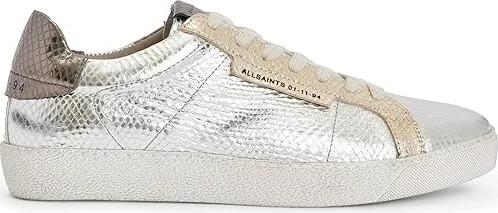 AllSaints Sheer Metallic Sneaker Women's Shoes Silver/Gold : 6 M, Leather - Image 7