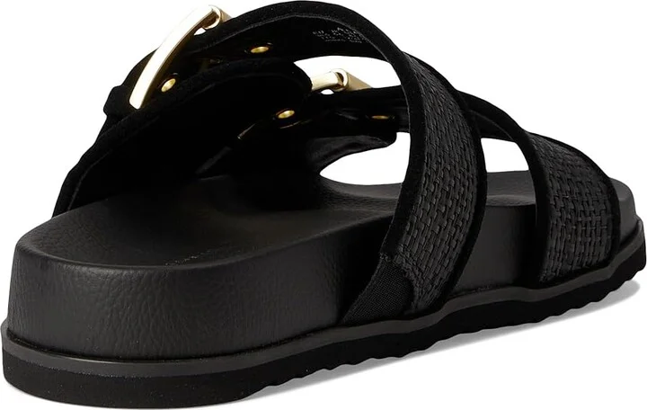 AllSaints Sian Raffia Sandals Women's Sandals Black : 8.5 M, Leather - Image 4