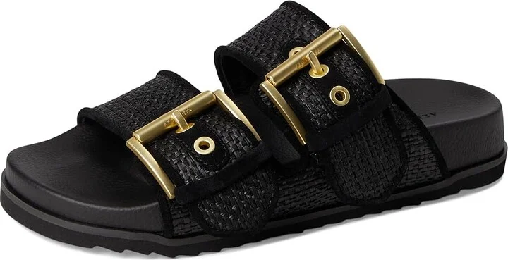 AllSaints Sian Raffia Sandals Women's Sandals Black : 8.5 M, Leather - Image 5