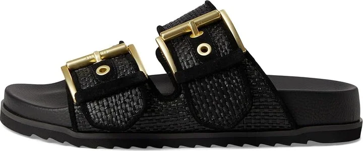 AllSaints Sian Raffia Sandals Women's Sandals Black : 8.5 M, Leather - Image 6