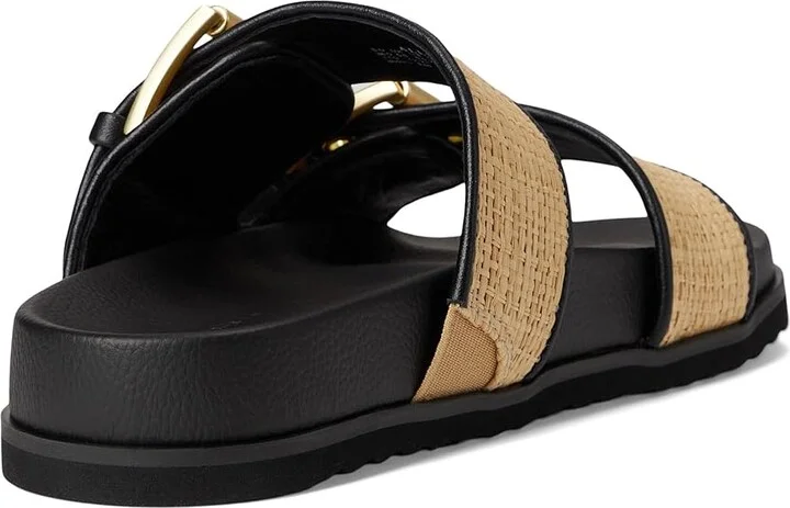 AllSaints Sian Raffia Sandals Women's Sandals Natural/Black : 10.5 M, Leather - Image 4